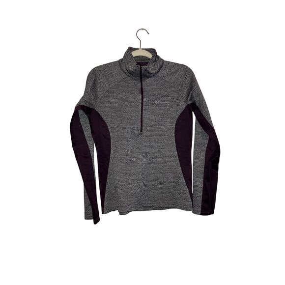 Columbia grey and purple 1/4 zip up lightweight sweatshirt size medium - Picture 1 of 6